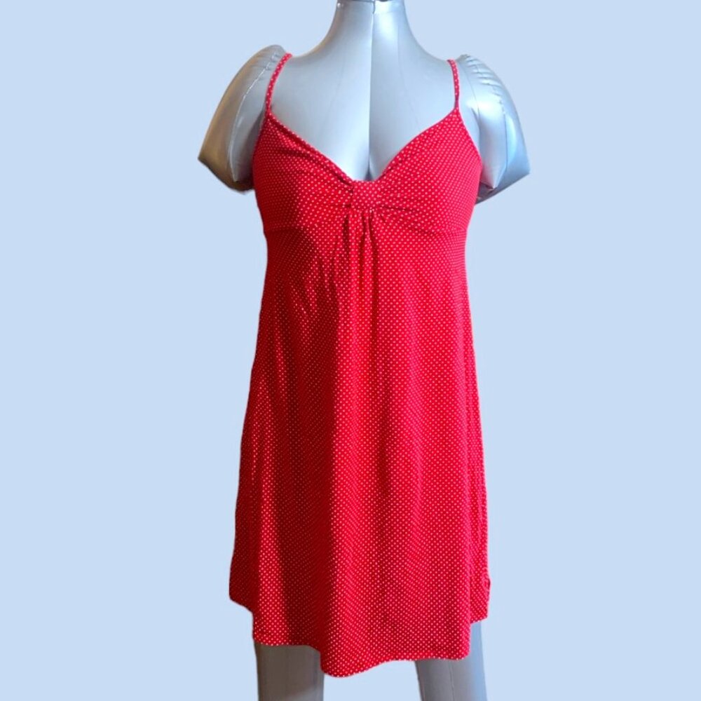 Ann Taylor Loft Petites Red Polka Dot Dress